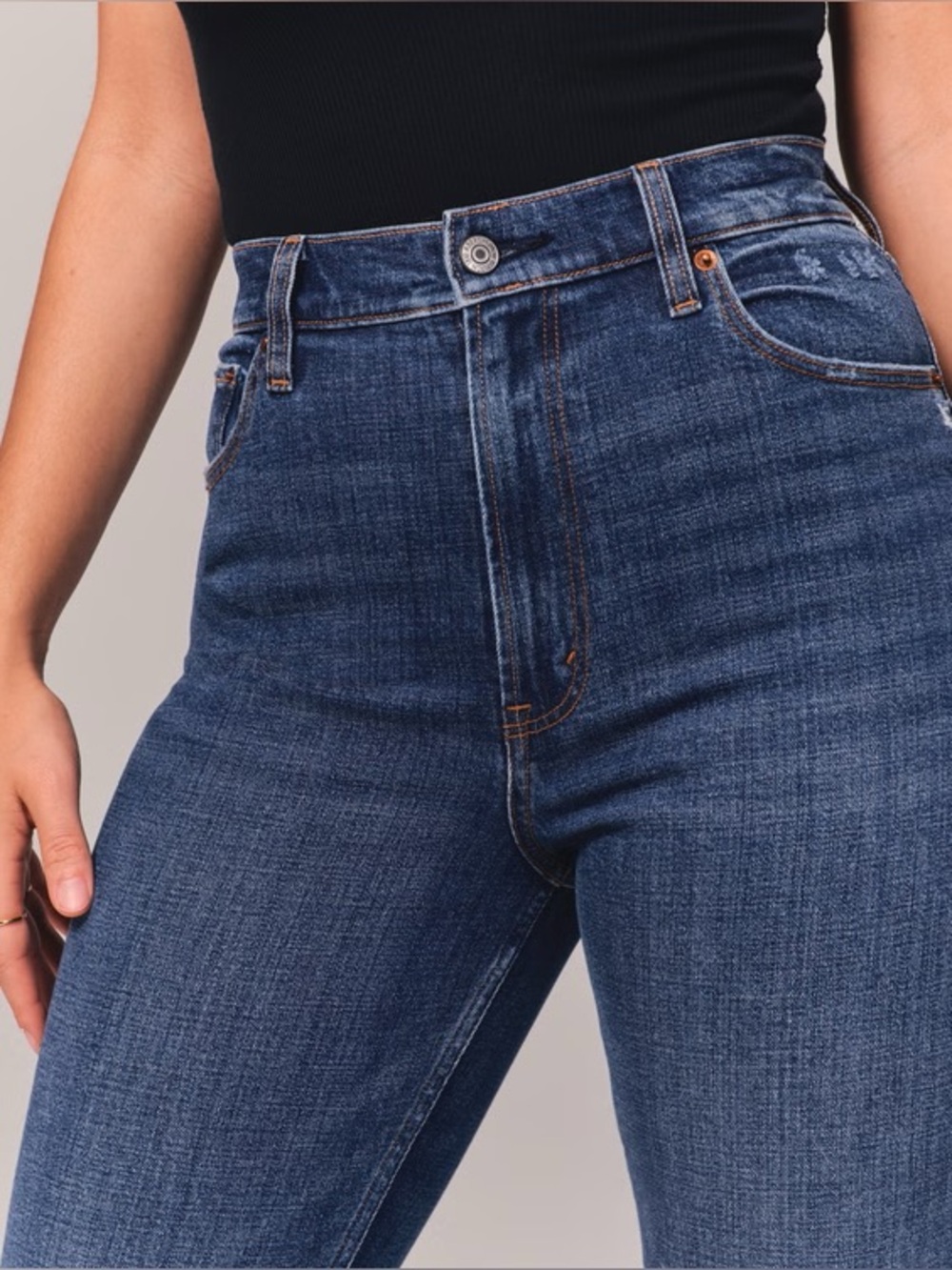 Abercrombie & Fitch The Ankle Straight Ultra High Rise Jean Curve Love
